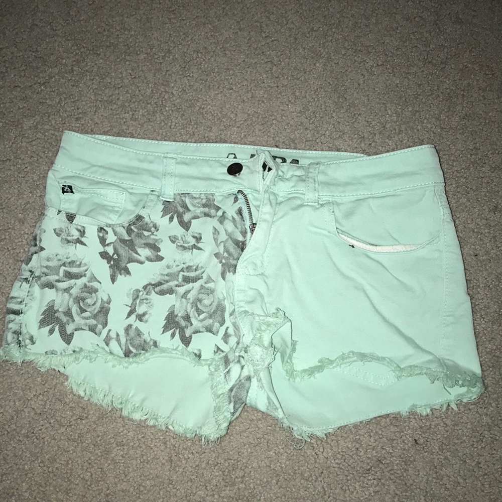 PAC Sun Teal flower shorts